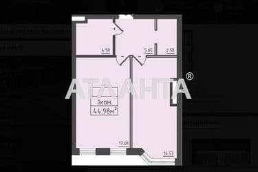 1-room apartment apartment by the address st. Dacha Kovalevskogo Amundsena (area 46,8 m²) - Atlanta.ua - photo 20