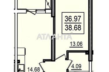 1-кімнатна квартира за адресою вул. Дача Ковалевського (площа 38,3 м²) - Atlanta.ua - фото 11