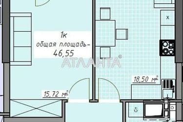 1-комнатная квартира по адресу Курортный пер. (площадь 46,6 м²) - Atlanta.ua - фото 14