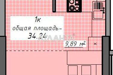 1-комнатная квартира по адресу Курортный пер. (площадь 34,2 м²) - Atlanta.ua - фото 14