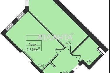 2-rooms apartment apartment by the address st. Dacha Kovalevskogo Amundsena (area 47,6 m²) - Atlanta.ua - photo 14