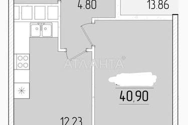 1-кімнатна квартира за адресою вул. Краснова (площа 40,9 м²) - Atlanta.ua - фото 10
