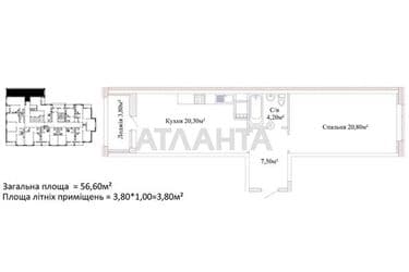 2-rooms apartment apartment by the address st. Varnenskaya (area 56,6 m²) - Atlanta.ua - photo 11