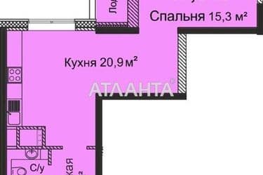 1-room apartment apartment by the address st. Varnenskaya (area 47,9 m²) - Atlanta.ua - photo 8