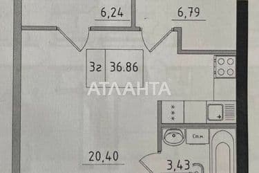 2-кімнатна квартира за адресою 7 км Овідіопольської дор. (площа 36,9 м²) - Atlanta.ua - фото 6