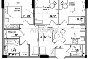 3-кімнатна квартира за адресою 7 км Овідіопольської дор. (площа 61,2 м²) - Atlanta.ua - фото 20