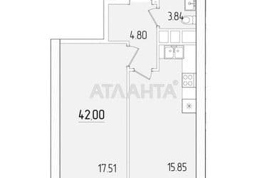 1-комнатная квартира по адресу ул. Краснова (площадь 42 м²) - Atlanta.ua - фото 9