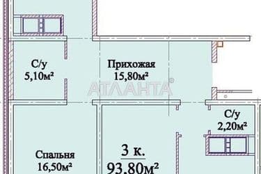 3-кімнатна квартира за адресою вул. Михайлівська (площа 94,1 м²) - Atlanta.ua - фото 22