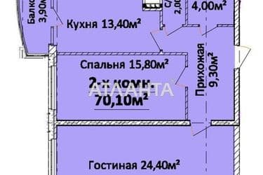 2-комнатная квартира по адресу Гагарина пр. (площадь 70,1 м²) - Atlanta.ua - фото 19