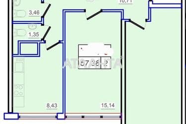 2-комнатная квартира по адресу ул. Жемчужная (площадь 57,4 м²) - Atlanta.ua - фото 8