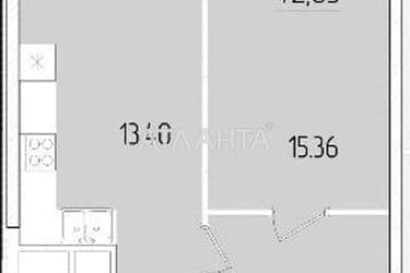 1-кімнатна квартира за адресою вул. Краснова (площа 42,8 м²) - Atlanta.ua - фото 13