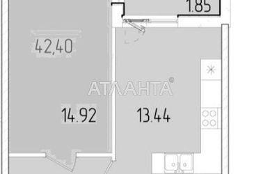 1-room apartment apartment by the address st. Krasnova (area 42,4 m²) - Atlanta.ua - photo 9