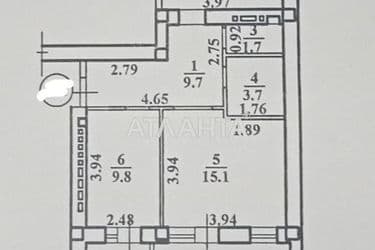 2-кімнатна квартира за адресою вул. Цвєтаєва ген. (площа 61,9 м²) - Atlanta.ua - фото 59