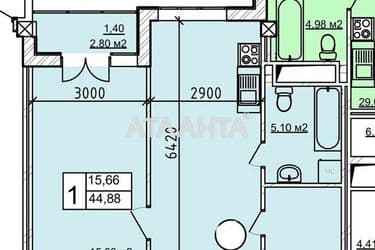 1-кімнатна квартира за адресою вул. Геранева (площа 45 м²) - Atlanta.ua - фото 31