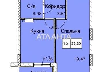 1-комнатная квартира по адресу ул. Сахарова (площадь 39 м²) - Atlanta.ua - фото 8