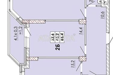 2-комнатная квартира по адресу Овидиопольская дор. (площадь 66,4 м²) - Atlanta.ua - фото 11