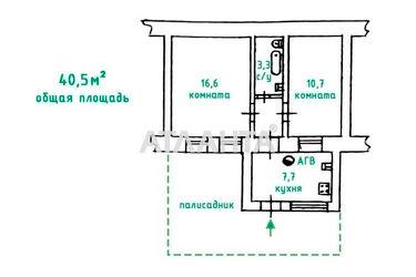 2-rooms apartment apartment by the address st. Prokhorovskaya Khvorostina (area 40,5 m²) - Atlanta.ua - photo 19