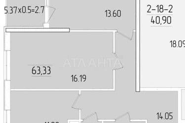 2-кімнатна квартира за адресою вул. Краснова (площа 63,3 м²) - Atlanta.ua - фото 16
