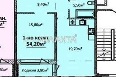 1-комнатная квартира по адресу Гагарина пр. (площадь 54,7 м²) - Atlanta.ua - фото 10