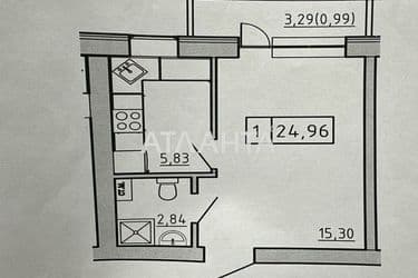 1-комнатная квартира по адресу ул. Спрейса (площадь 25 м²) - Atlanta.ua - фото 24