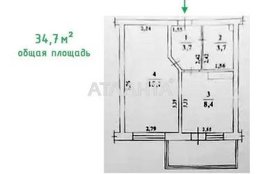 1-комнатная квартира по адресу ул. Жемчужная (площадь 34,7 м²) - Atlanta.ua - фото 22