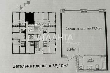 1-кімнатна квартира за адресою вул. Гагарінське плато (площа 38,1 м²) - Atlanta.ua - фото 8