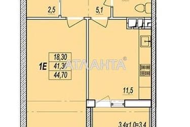 1-кімнатна квартира за адресою вул. Прохорівська (площа 44,7 м²) - Atlanta.ua - фото 12