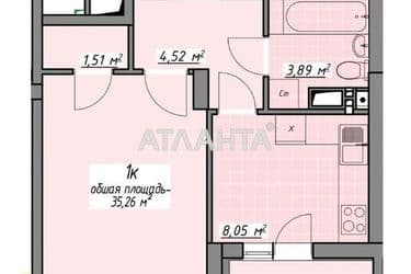 1-кімнатна квартира за адресою вул. Воробйова ак. (площа 35,3 м²) - Atlanta.ua - фото 20