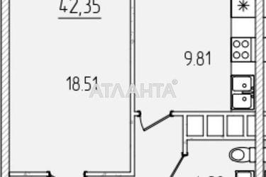 1-комнатная квартира по адресу ул. Краснова (площадь 43,4 м²) - Atlanta.ua - фото 15