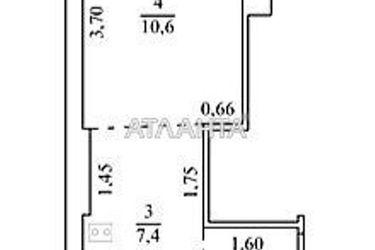 1-кімнатна квартира за адресою вул. Академіка Корольова (площа 27,4 м²) - Atlanta.ua - фото 17