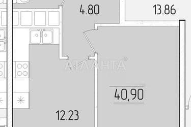 1-кімнатна квартира за адресою вул. Краснова (площа 40,9 м²) - Atlanta.ua - фото 7