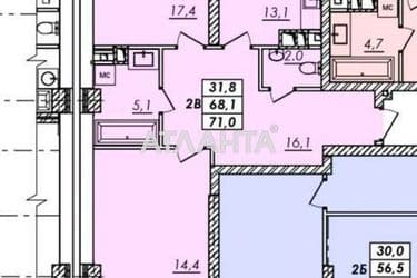 2-rooms apartment apartment by the address st. Ovidiopolskaya dor (area 71,2 m²) - Atlanta.ua - photo 22