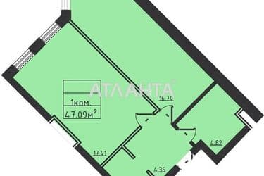 1-кімнатна квартира за адресою вул. Дача Ковалевського (площа 47,6 м²) - Atlanta.ua - фото 6