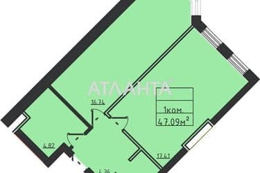 1-комнатная квартира по адресу ул. Дача Ковалевского (площадь 47,6 м²) - Atlanta.ua - фото 6