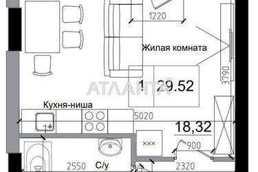 1-room apartment apartment by the address st. 7 km ovidiopolskoy dor (area 29,5 m²) - Atlanta.ua - photo 19