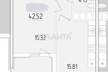 1-кімнатна квартира за адресою вул. Краснова (площа 40,2 м²) - Atlanta.ua - фото 8