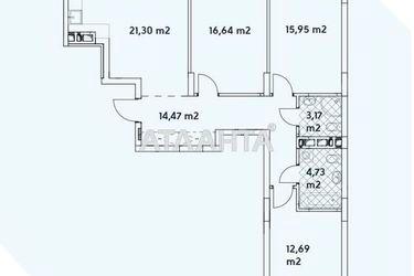 3-rooms apartment apartment by the address st. Oleksandra Olesya (area 95,1 m²) - Atlanta.ua - photo 40