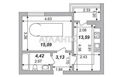 1-room apartment apartment by the address st. Voloshkovaya (area 36,8 m²) - Atlanta.ua - photo 22