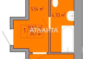 1-комнатная квартира по адресу Небесной Сотни пр. (площадь 41 м²) - Atlanta.ua - фото 17