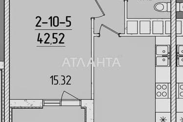 1-кімнатна квартира за адресою вул. Краснова (площа 42,7 м²) - Atlanta.ua - фото 11