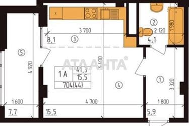 1-room apartment apartment by the address st. Ul Nagornaya (area 42 m²) - Atlanta.ua - photo 13