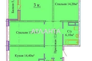 3-rooms apartment apartment by the address st. Varnenskaya (area 87 m²) - Atlanta.ua - photo 22