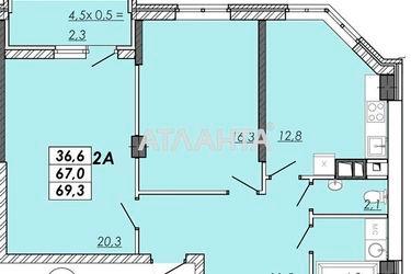 2-rooms apartment apartment by the address st. Ovidiopolskaya dor (area 69,2 m²) - Atlanta.ua - photo 7