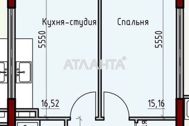 1-кімнатна квартира за адресою вул. Донського Дмитра (площа 43,2 м²) - Atlanta.ua - фото 14