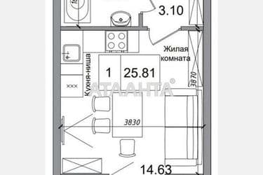 1-комнатная квартира по адресу 7 км овидиопольской дор. (площадь 26 м²) - Atlanta.ua - фото 9