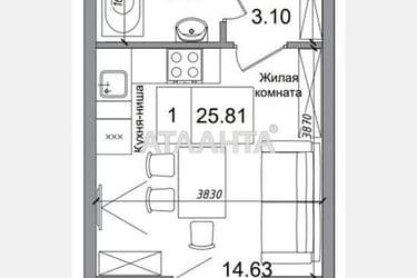 1-room apartment apartment by the address st. 7 km ovidiopolskoy dor (area 26 m²) - Atlanta.ua - photo 9