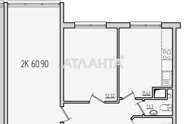 2-комнатная квартира по адресу ул. Жемчужная (площадь 61 м²) - Atlanta.ua - фото 20