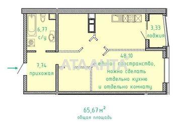 1-room apartment apartment by the address st. Shevchenko pr (area 65,7 m²) - Atlanta.ua - photo 11