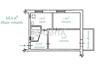 2-кімнатна квартира за адресою вул. Радісна (площа 40,4 м²) - Atlanta.ua - фото 10