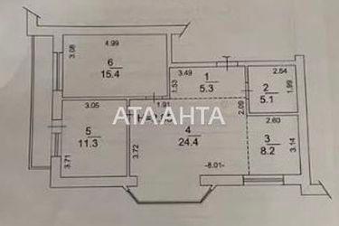 3-кімнатна квартира за адресою Одеський провулок (площа 72 м²) - Atlanta.ua - фото 24